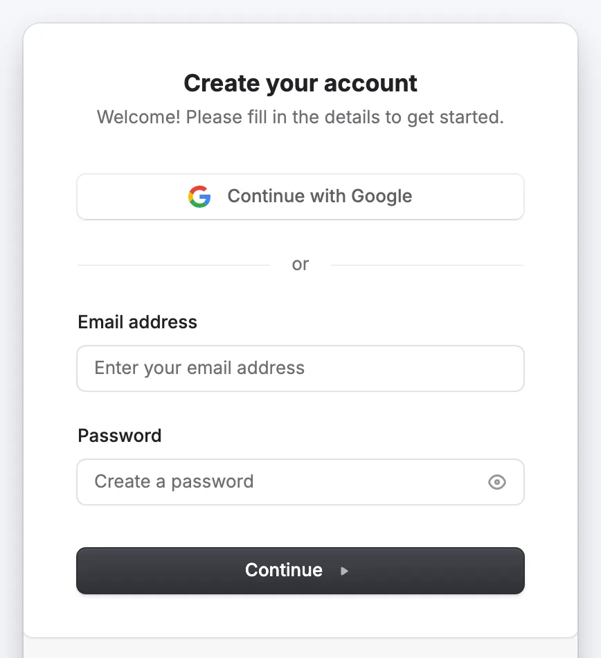 The Atteny sign-up screen with Google, Apple and Microsoft options